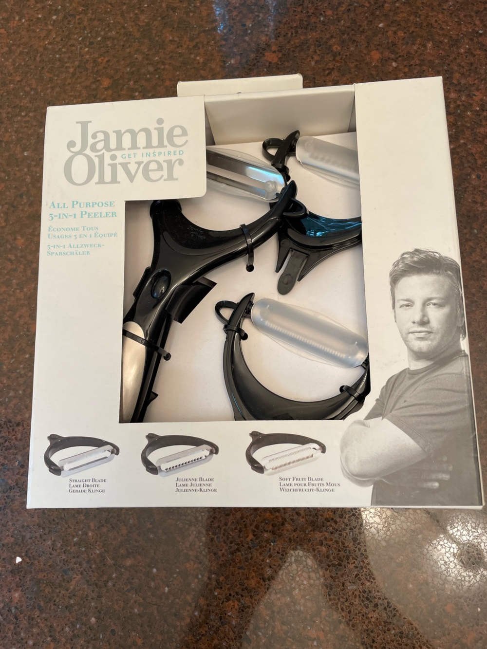 Jaimie Oliver Stainless Steel 3-in-1 Peeler Set All Purpose NWT Only have 1 left